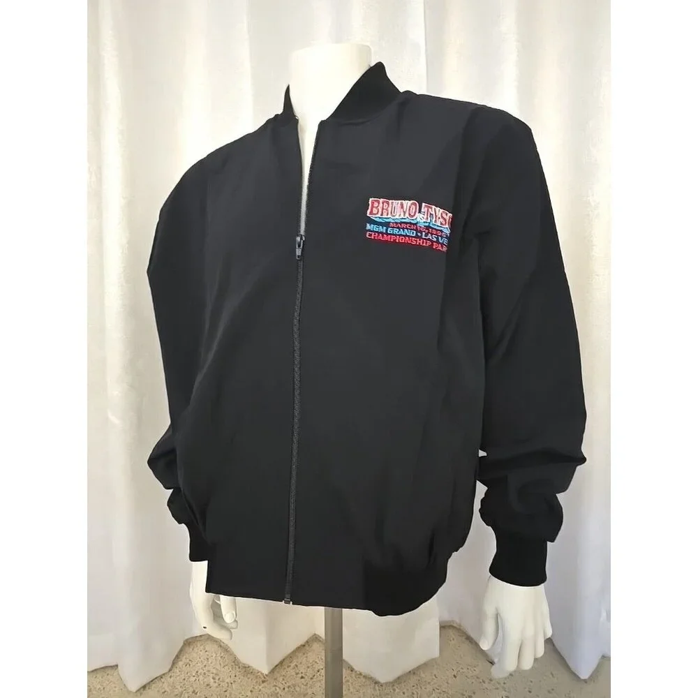 Dead Stock Mike Tyson Frank Bruno 1996 Boxing Fight Zip Jacket XL L - Picture 1 of 5